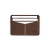 Leather Card Holders^MONPIEL Western Leather Card Holder Brown