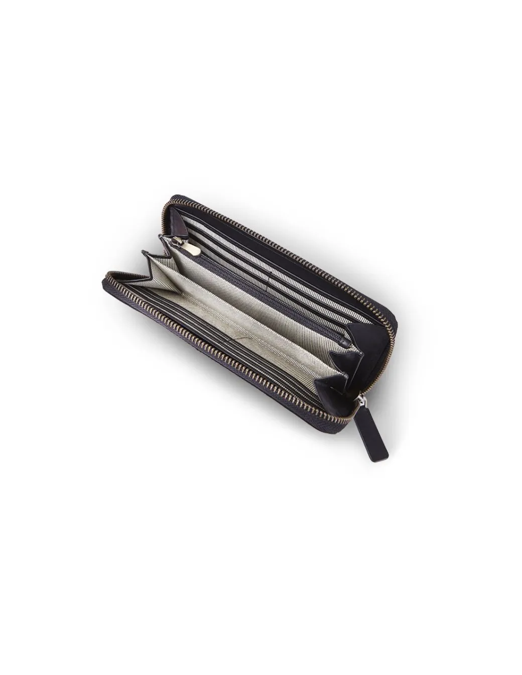 Women'S Leather Wallets^MONPIEL Woman Leather Zip Wallet Black