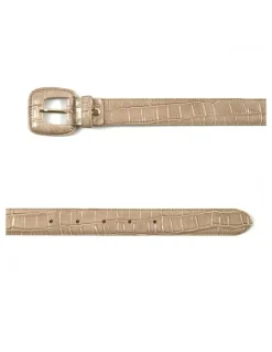 Women'S Leather Belts^MONPIEL Women'S Crocodile Lined Buckle Belt