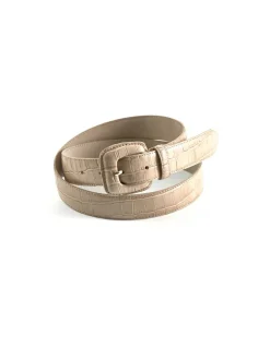 Women'S Leather Belts^MONPIEL Women'S Crocodile Lined Buckle Belt