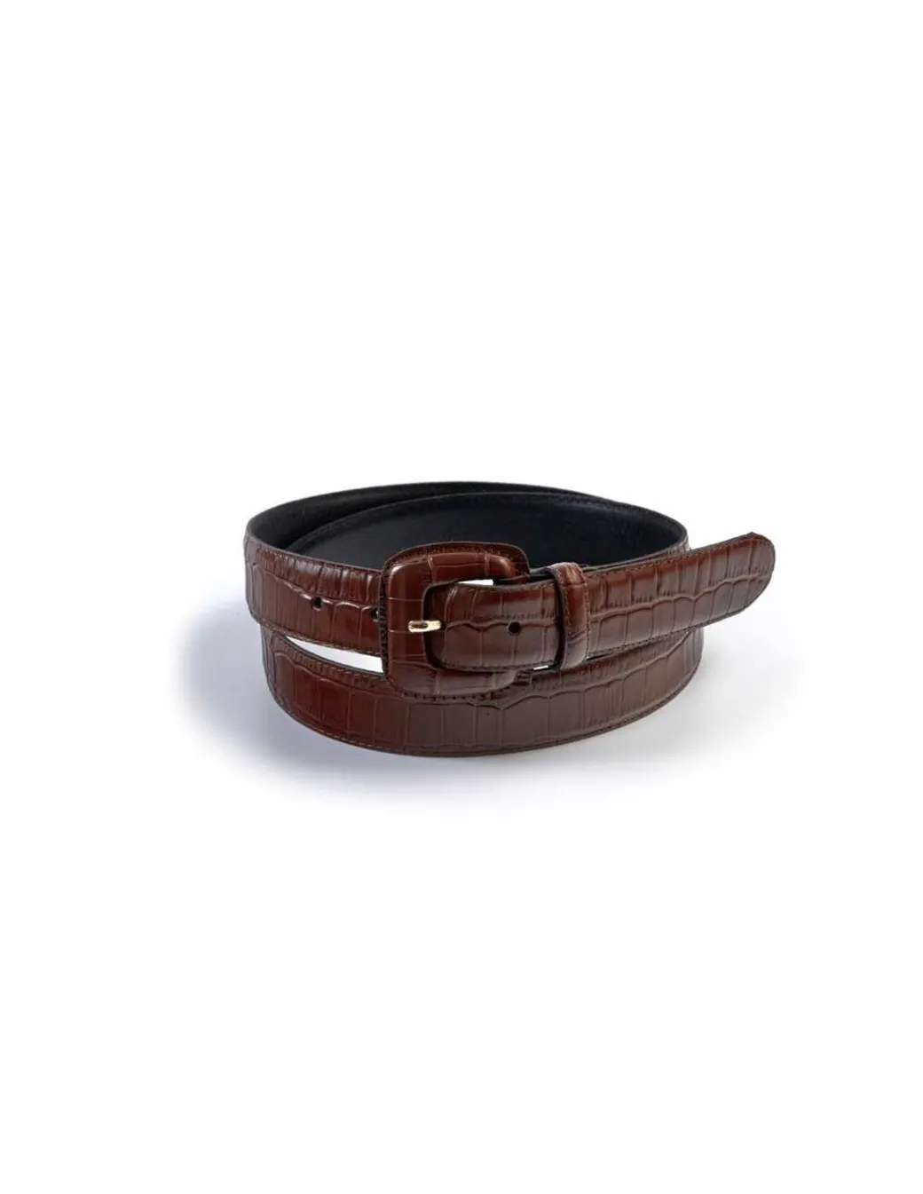Women'S Leather Belts^MONPIEL Women'S Crocodile Lined Buckle Belt Others