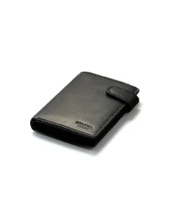 Men'S Leather Wallets^MONPIEL Xl Leather Wallet With Loop And Coin Purse Black