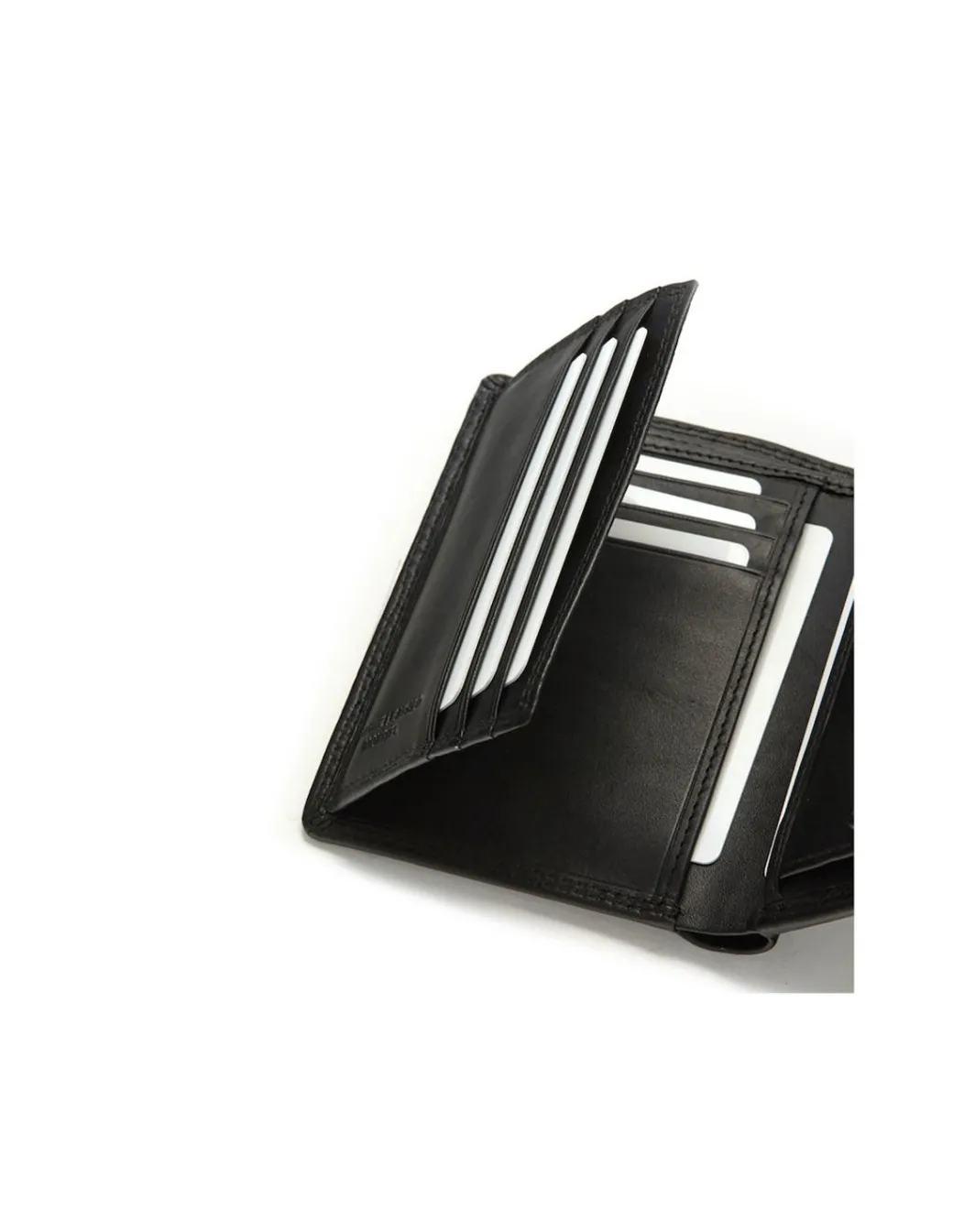 Men'S Leather Wallets^MONPIEL Xl Leather Wallet With Loop And Coin Purse Black