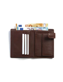 Men'S Leather Wallets^MONPIEL Xl Leather Wallet With Loop And Coin Purse Brown